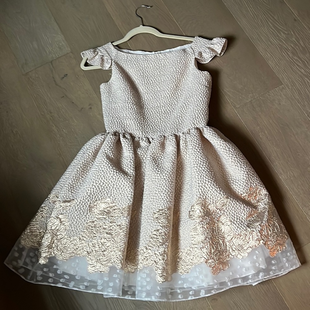 Gold/rose gold dress